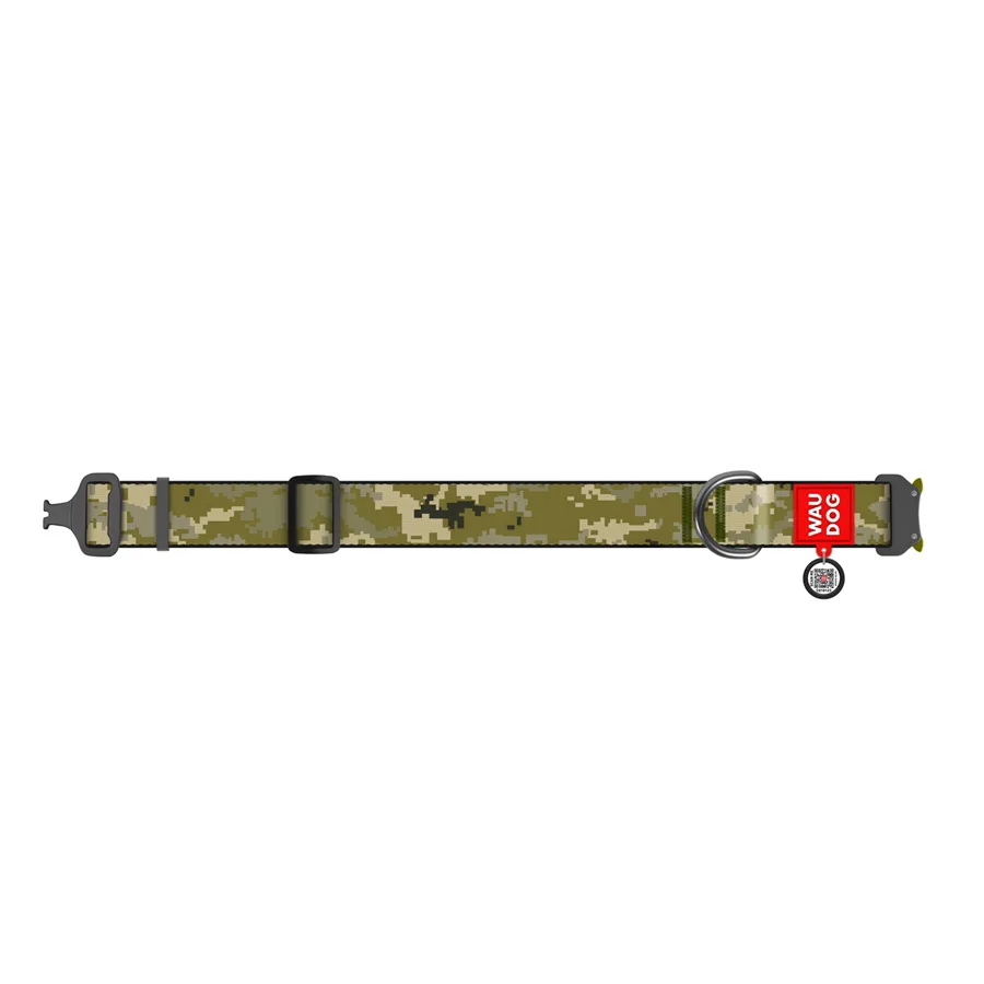 Нашийник WAUDOG Nylon Мілітарі 35 мм 46-70 см нейлоновий XXL