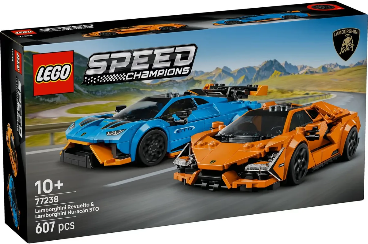 Конструктор LEGO Speed Champions 2 автомобілі 10+ помаранчевий синій