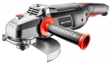 Кутова шліфувальна машина GRAPHITE 230 мм, 2350 Вт, 6500 об/хв, вага 4.85 кг.