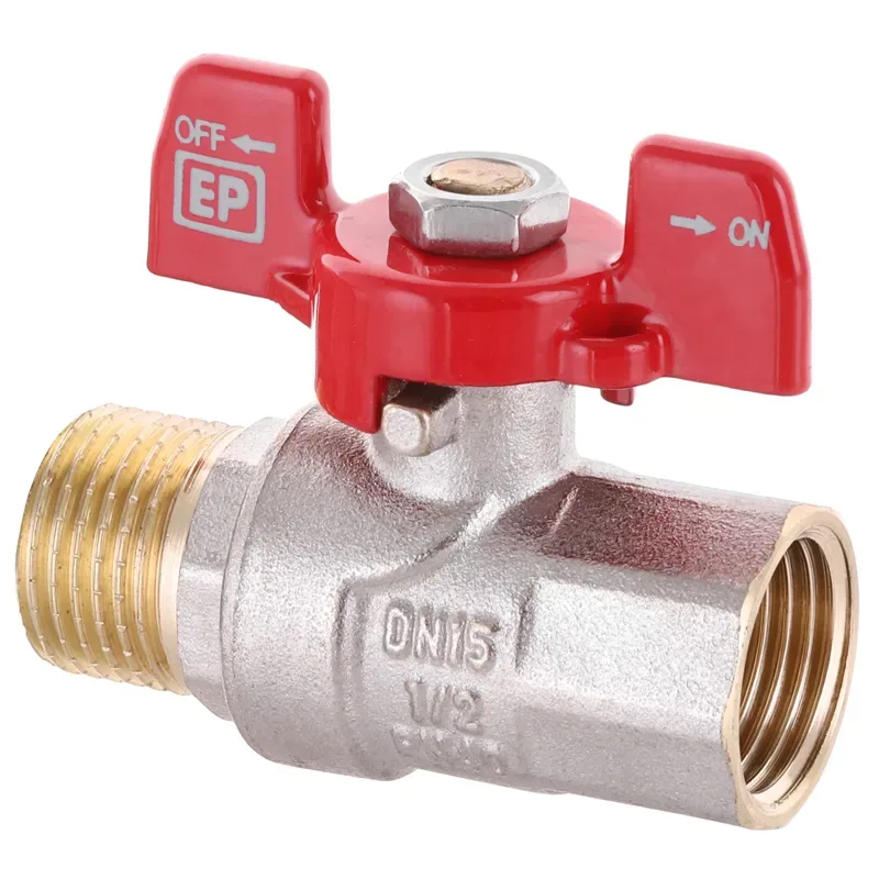 Кран кульовий Europroduct латунь 1/2" сталевий