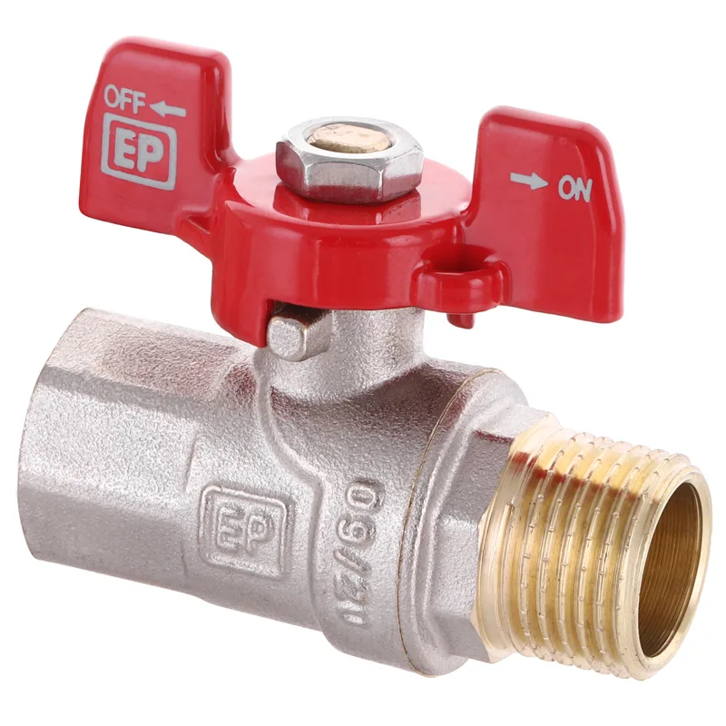 Кран кульовий Europroduct латунь 1/2" сталевий