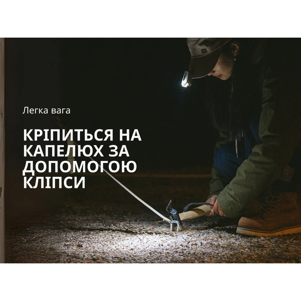 Ліхтар з кліпсою Naturehike пластик 58х44х26 см бежевий