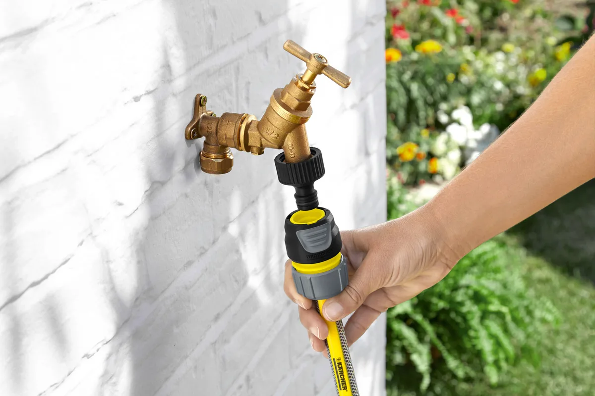Конектор для шланга Karcher "Преміум", 1/2"-5/8"-3/4", універсальний адаптер для поливу.