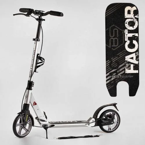 Алюмінієвий самокат Best Scooter з ручним дисковим гальмом 200мм для дорослих та дітей з амортизаторами.