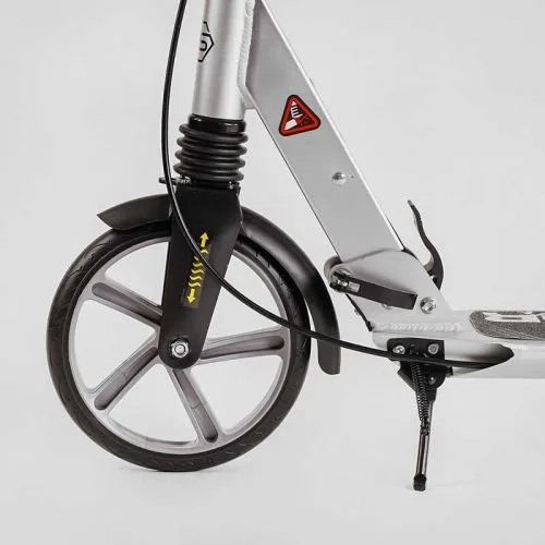 Алюмінієвий самокат Best Scooter з ручним дисковим гальмом 200мм для дорослих та дітей з амортизаторами.
