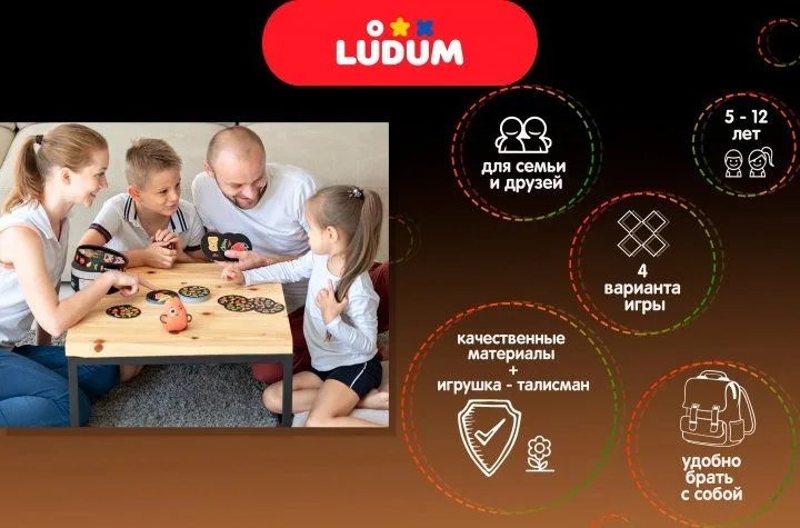 Настільна гра Ludum для всієї родини 5-12 років картонна багатокористувацька Нахабний фрукт
