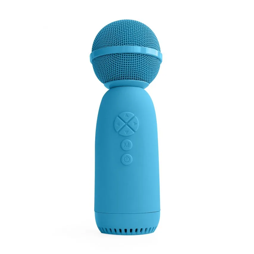 Мікрофон-колонка бездротова Bluetooth 5W 1500mAh пластик синя