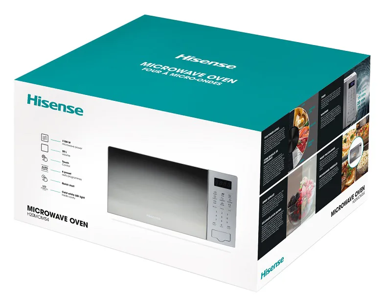 Мікрохвильова піч Hisense 700 Вт 20 л Емаль Чорна
