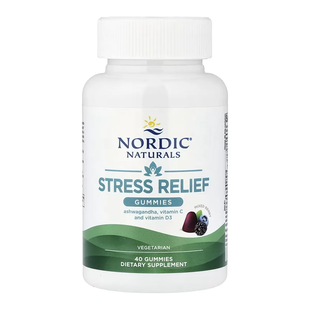 Жувальні мармеладки Nordic Naturals Stress Relief з екстрактом ашваганди 40 шт Вегетаріанські