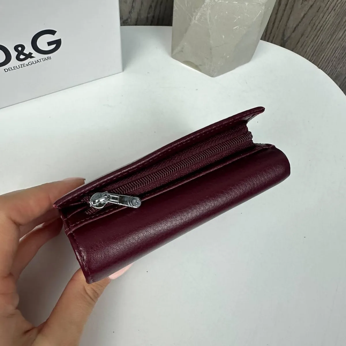 Жіночий гаманець клатч натуральна шкіра 11х8х4 см бордовий