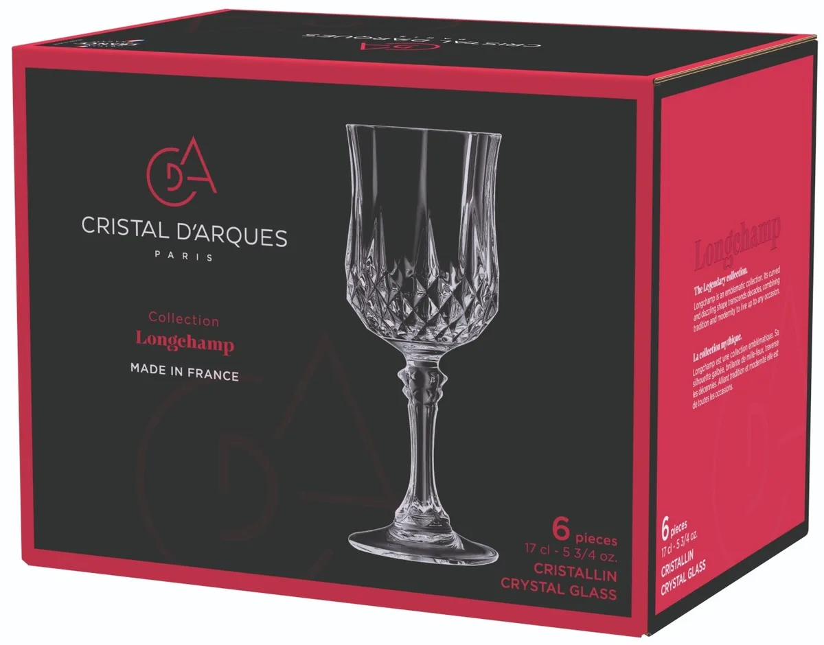 Набір келихів Cristal d'Arques Paris 6 шт кришталеве скло 170 мл для вина коктейлів
