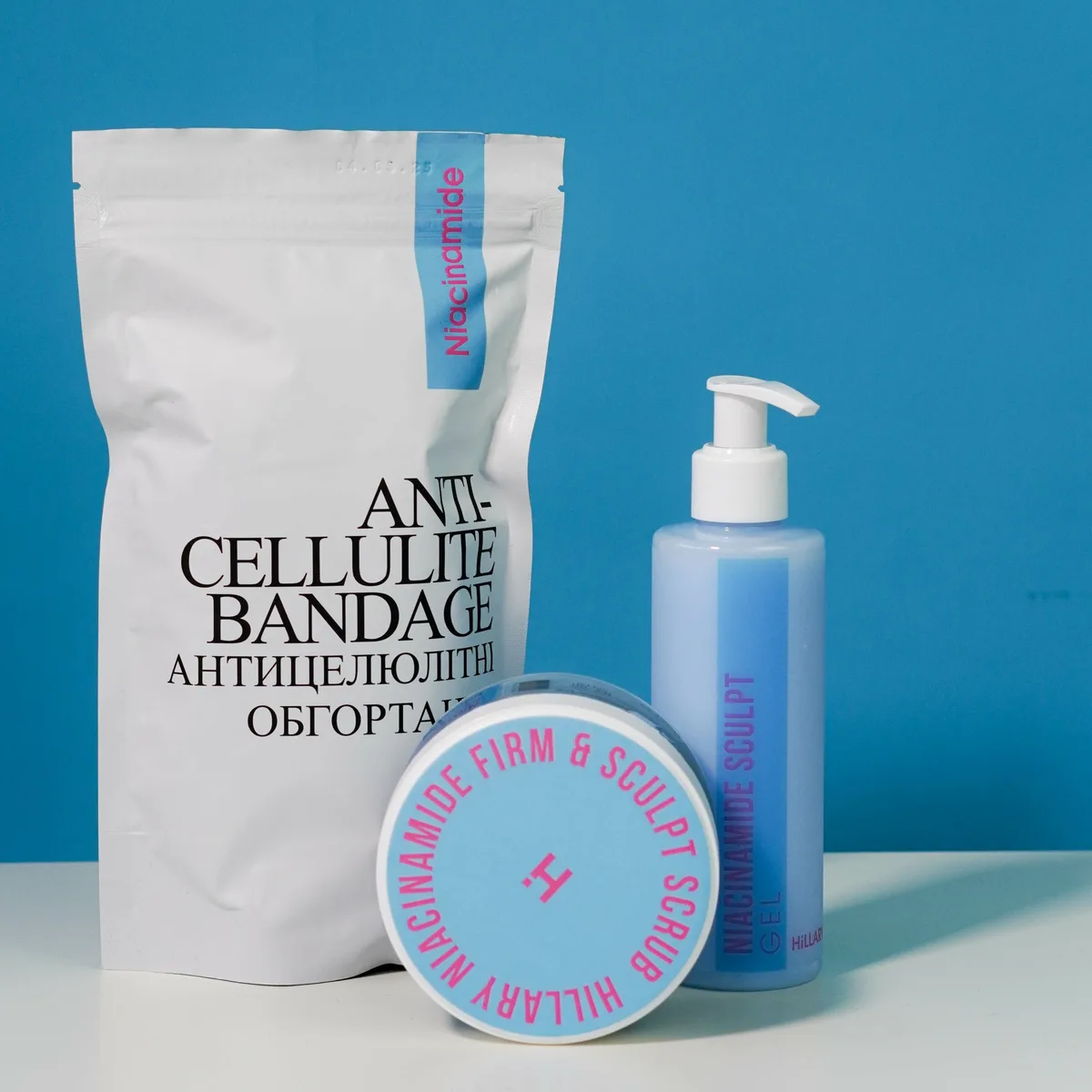 Антицелюлітні моделюючі обгортання для тіла з ніацинамідом Hillary Niacinamide Cold Slim