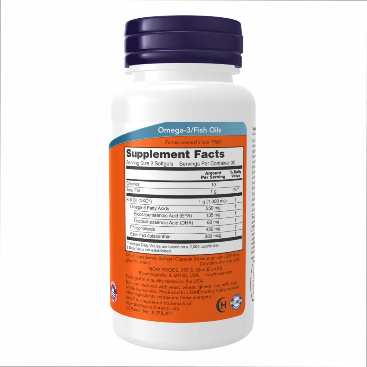 Масло криля Now Foods 500 мг 60 м'яких капсул