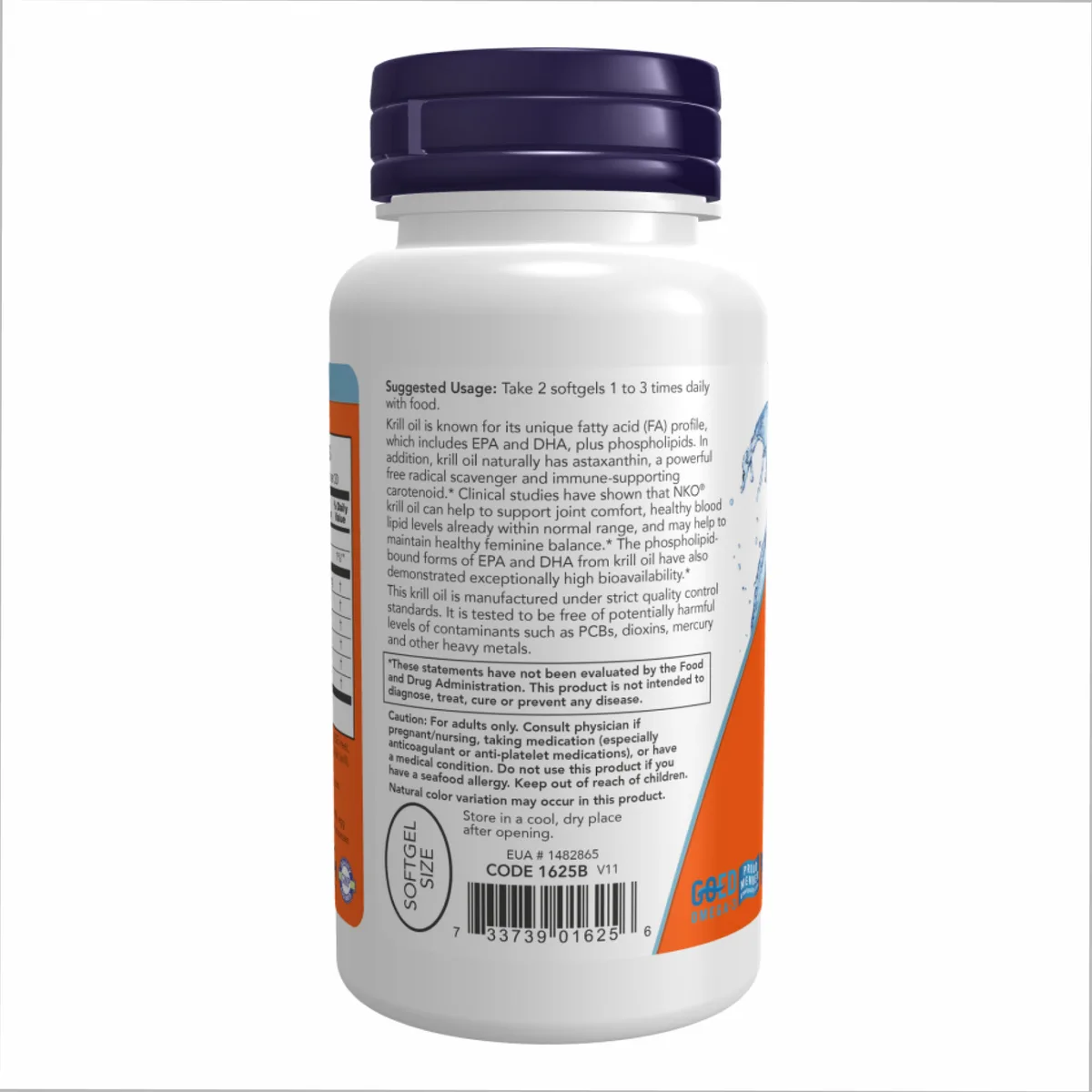Масло криля Now Foods 500 мг 60 м'яких капсул