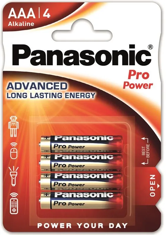 Батарейка Panasonic PRO POWER  лужна AAA блістер, 4 шт.