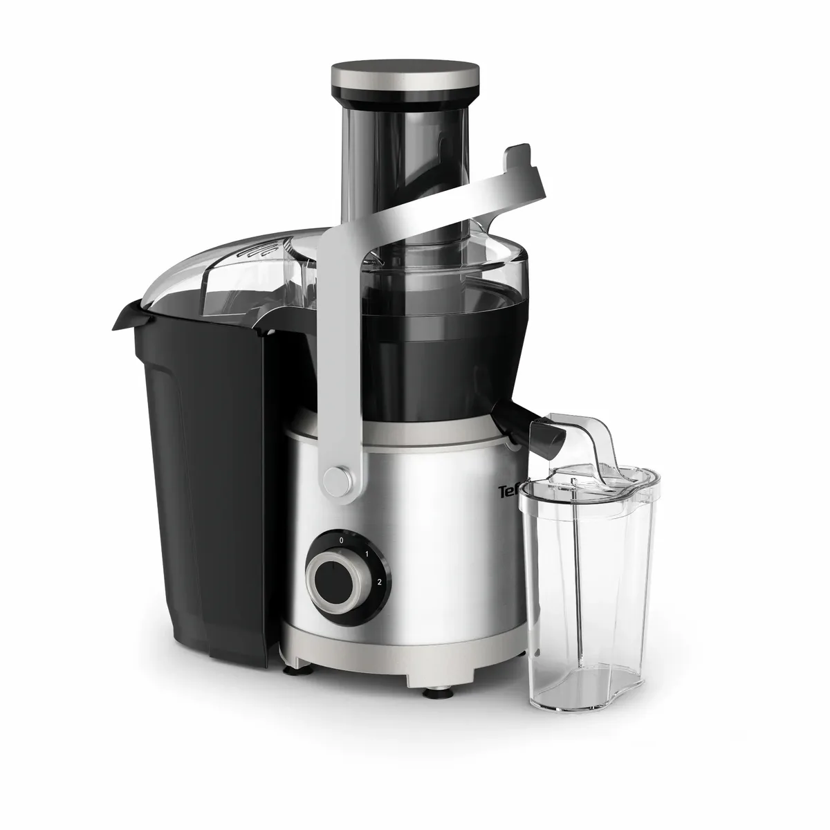 Соковыжималка Tefal Nutri XXL мощностью 1000 Вт, объем чаши 08 л, емкость для жмыха 22 л, желоб для целых яблок, материал: пластик/металл