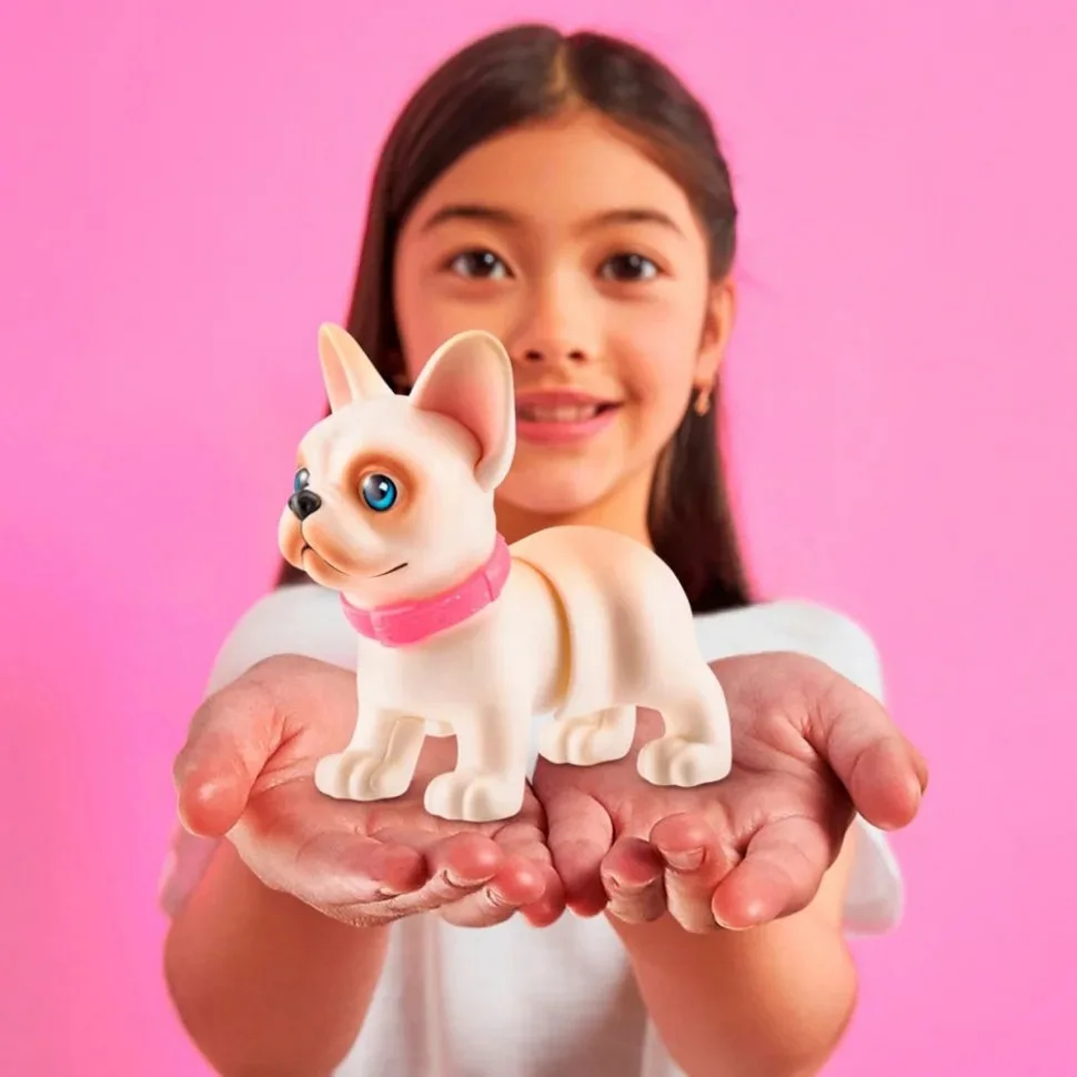 Интерактивный щенок Pets Alive Плюшевый Бульдог 25 см Розовый