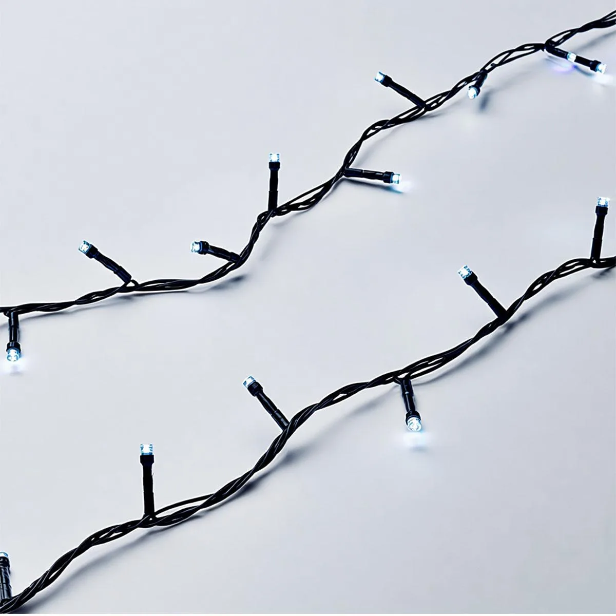 Новорічна гірлянда світлодіодна 22 м чорний провід білий світло 220 LED