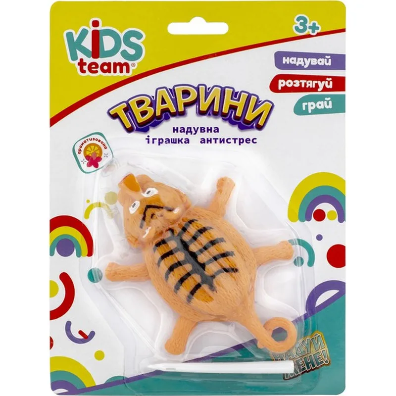 Дитяча надувна іграшка антистрес Kids Team резина 25 см тигр