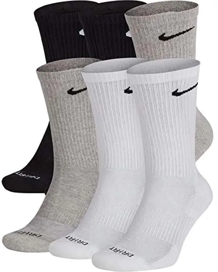 Шкарпетки Nike бавовна 42-46 чорний сірий білий