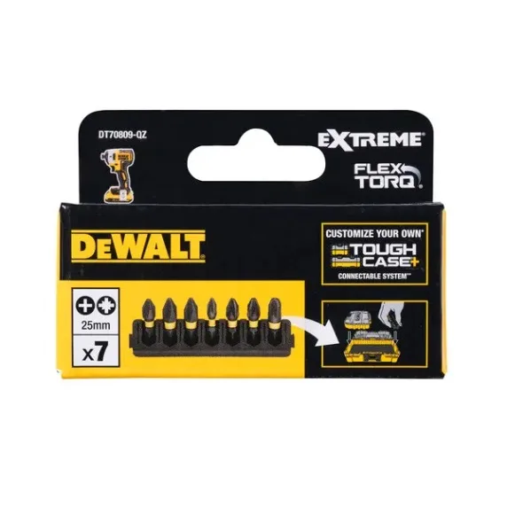 Біти DeWalt FlexTorq 25мм набір 7шт Phillips Pozidriv для шурупокрутів та дрилів