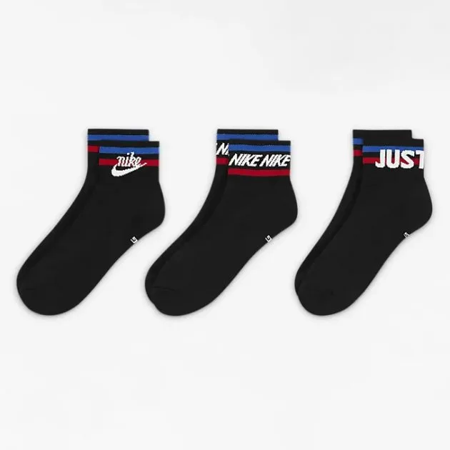 Шкарпетки Nike поліестер унісекс 42-46 чорний 3 пари
