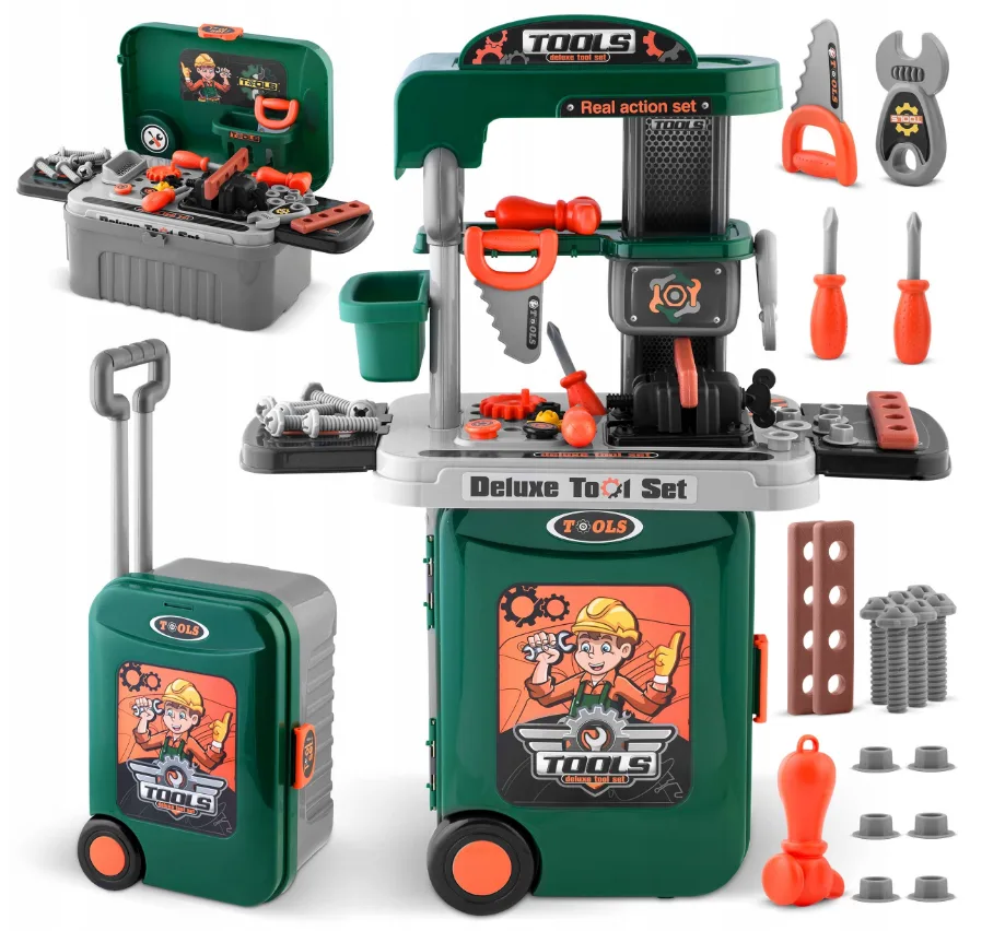 Ігровий дитячий верстак Ricokids дерево 66х50х21 см кольоровий