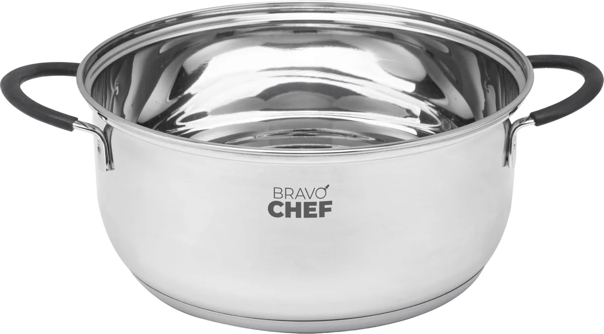 Набір посуду Bravo Chef нержавіюча сталь 6 предметів 2 2,8 3,8 л
