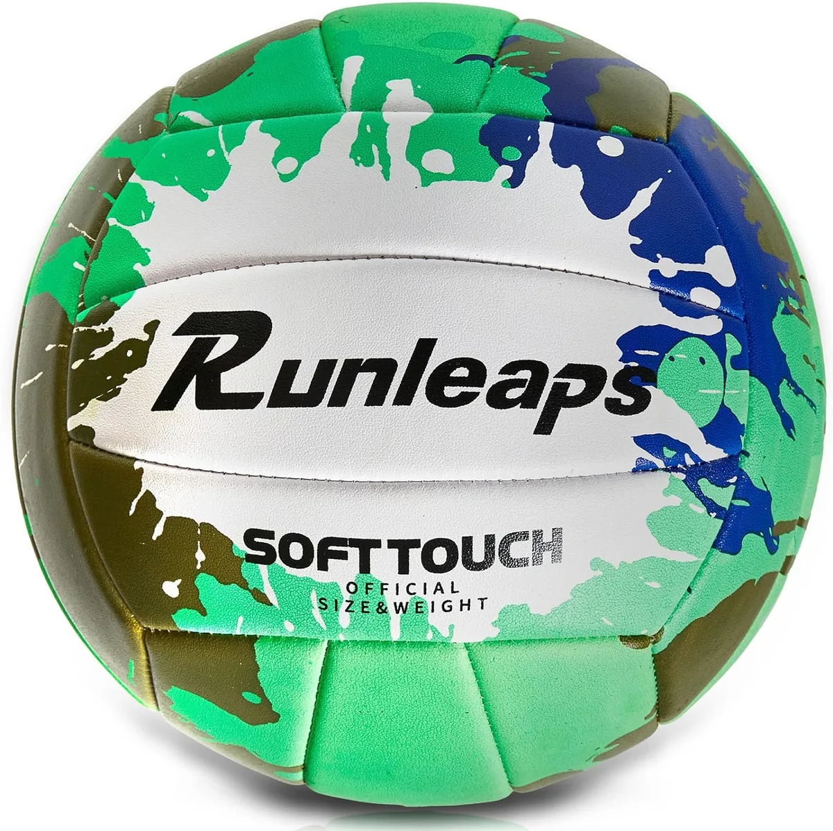 М'яч волейбольний Runleaps поліуретан зелений синій 5