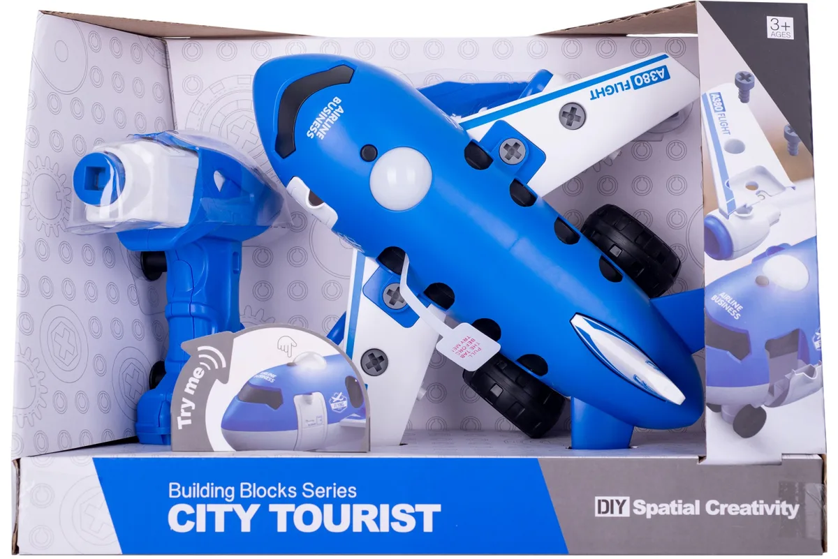 Літак з електродвигуном Diy Spatial Creativity ABS пластик 250х310х160 мм