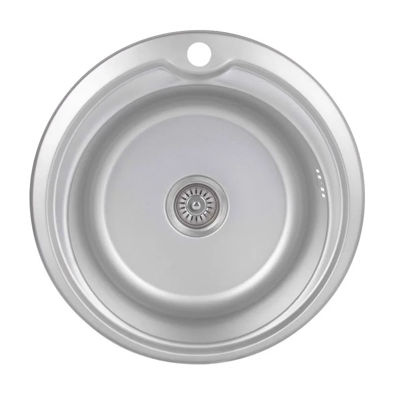 Кухонная мойка Brinex 510-D круглая 390х390х180 мм нержавеющая сталь