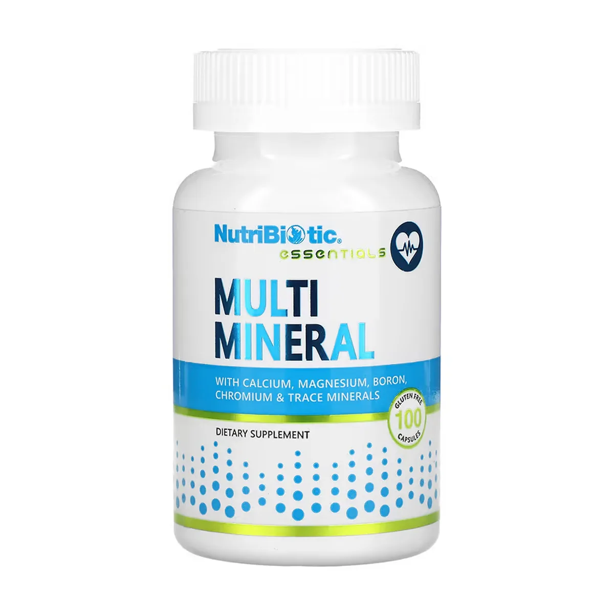 Мультивітаміни Nutribiotic капсули 100 шт без глютену з кальцієм, магнієм, бором, хромом.