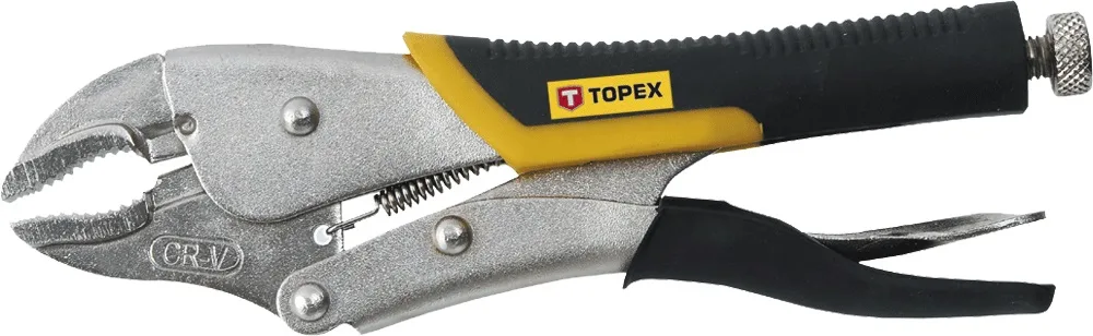 Зажимные клещи TOPEX, 0-40мм, с храповым механизмом, 225мм, CrV