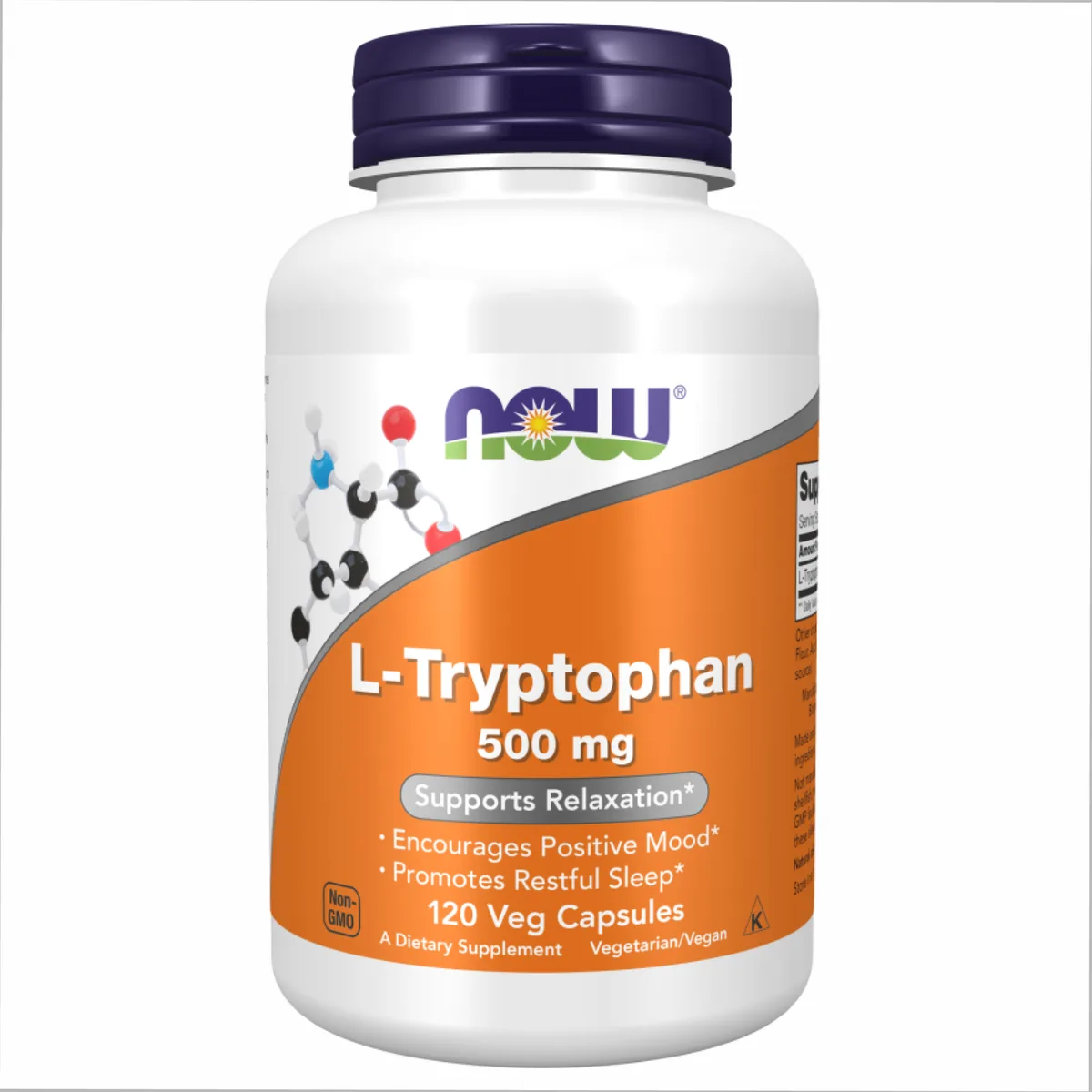 L-Tryptophan 500mg Now Foods капсулы 120 шт растительное происхождение