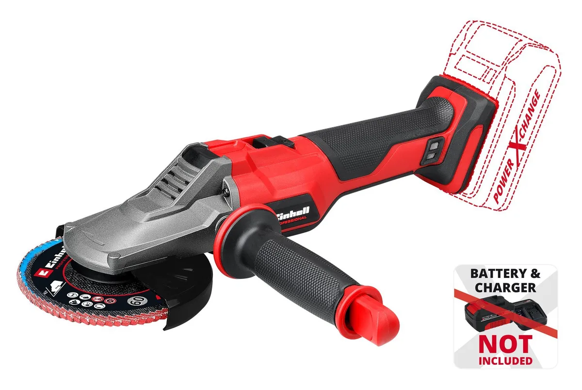 Акумуляторна кутова шліфувальна машина Einhell Professional TP-AG 18/125 F Li BL - Solo PXC 18В 125мм 8500об/хв плоска