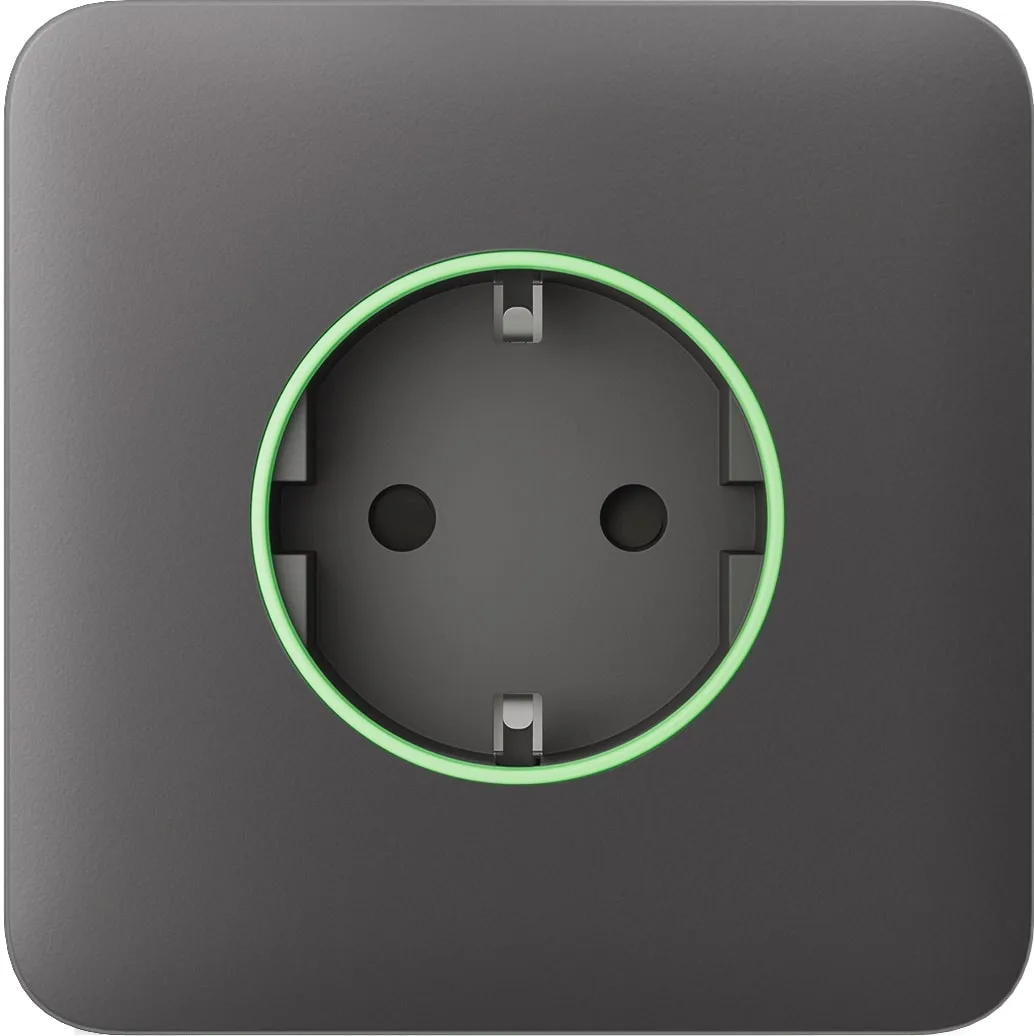 Передня панель для вбудованої розетки Ajax SoloCover for Outlet smart, Jeweler, бездротової, grey