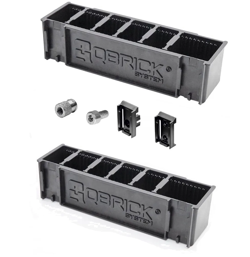 Тримач для довгих предметів Qbrick пластик 275х85х70 мм чорний 2 шт
