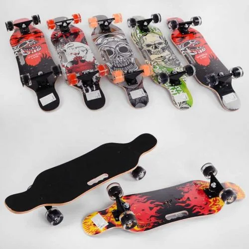 Скейтборд Best Board светящийся с колесами PU 6 см для детей и подростков катание на улице и парке
