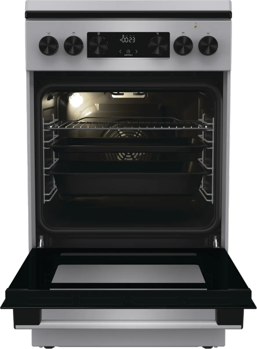Плита Gorenje комбінована 70л 50x60см з дисплеєм для приготування їжі духовка варильна поверхня