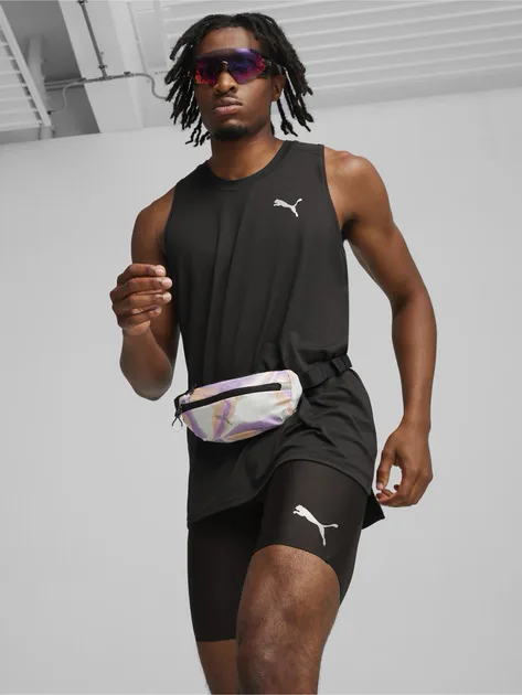 Сумка на пояс Puma поліестер 23x6x9,5 см чорний білий фіолетовий помаранчевий 0,8L
