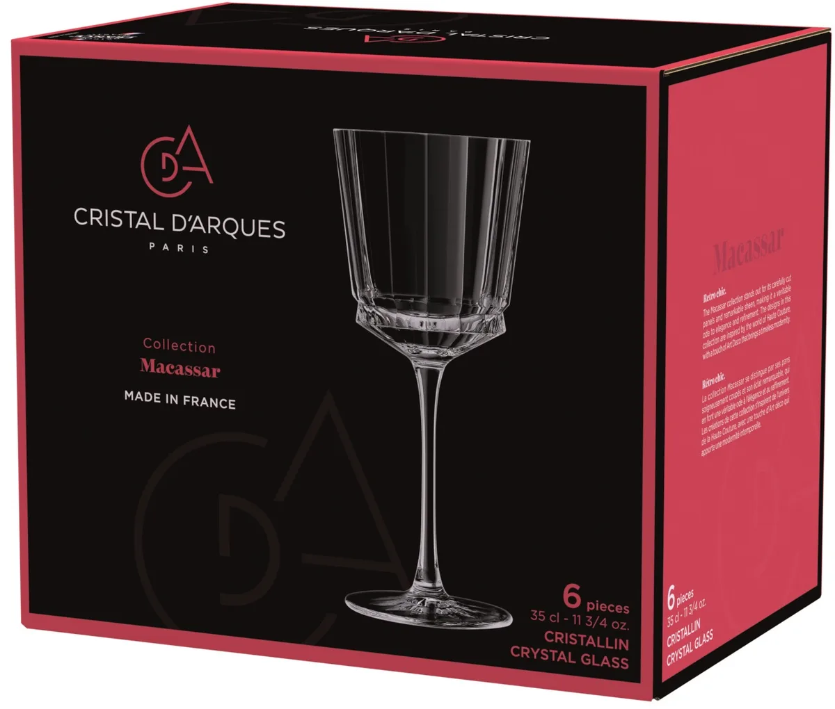 Набір келихів Cristal d'Arques Paris Macassar 350 мл кришталеве скло 6 шт