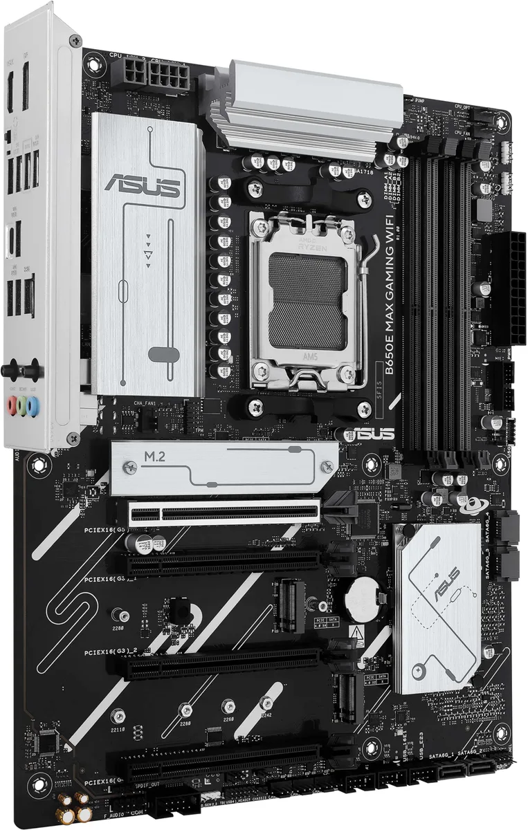 Материнcька плата ASUS B650E MAX GAMING WIFI sAM5 B650 4xDDR5 M.2 HDMI DP Wi-Fi BT ATX