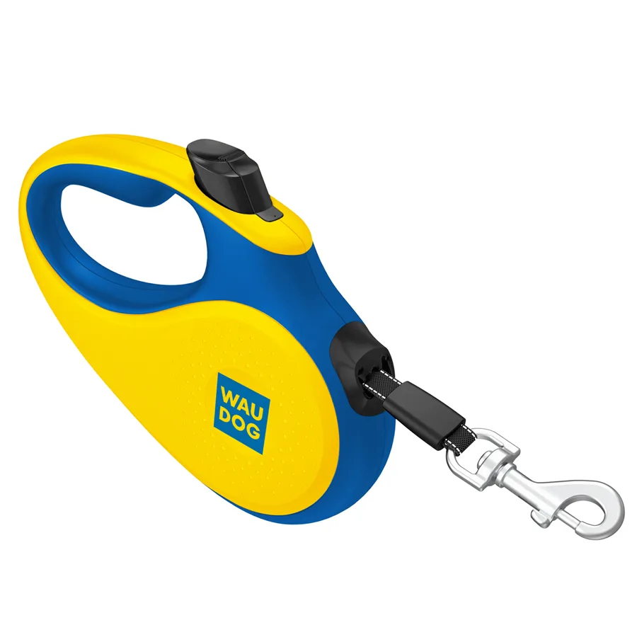 Повідець-рулетка WAUDOG R-leash L 500 см пластик світловідбивний Colors of freedom