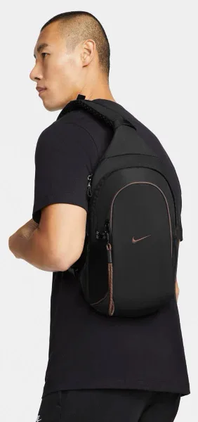 Сумка через плече NIKE нейлон 12,5х21х4 см чорна унісекс