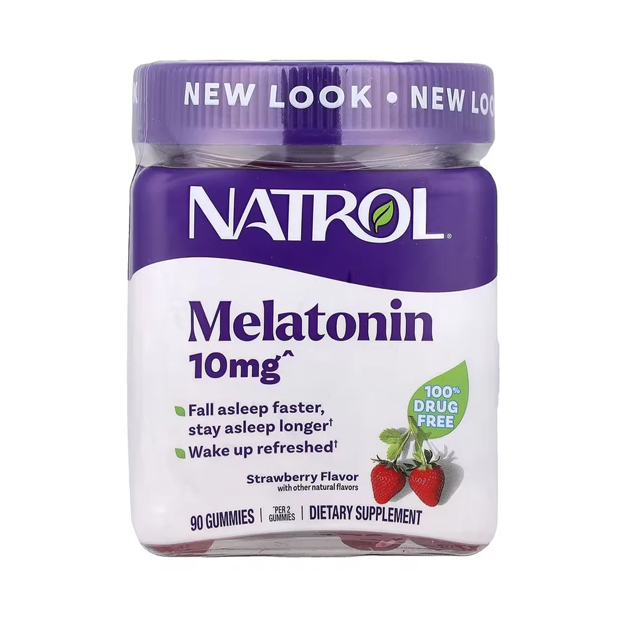 Мелатонін NATROL 10 мг 90 жувальних цукерок Вегетаріанські без ГМО