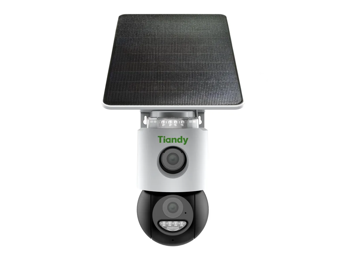 IP-камера Tiandy TC-H363U Спецификация: W/4G/U/SE/4mm/V4.0, 6MP, фиксированный цвет, 4G PT, 4mm, f/1.0, LED 20м, DC 5V, батарея 10400mAh, солнечная панель, IP65, динамик.