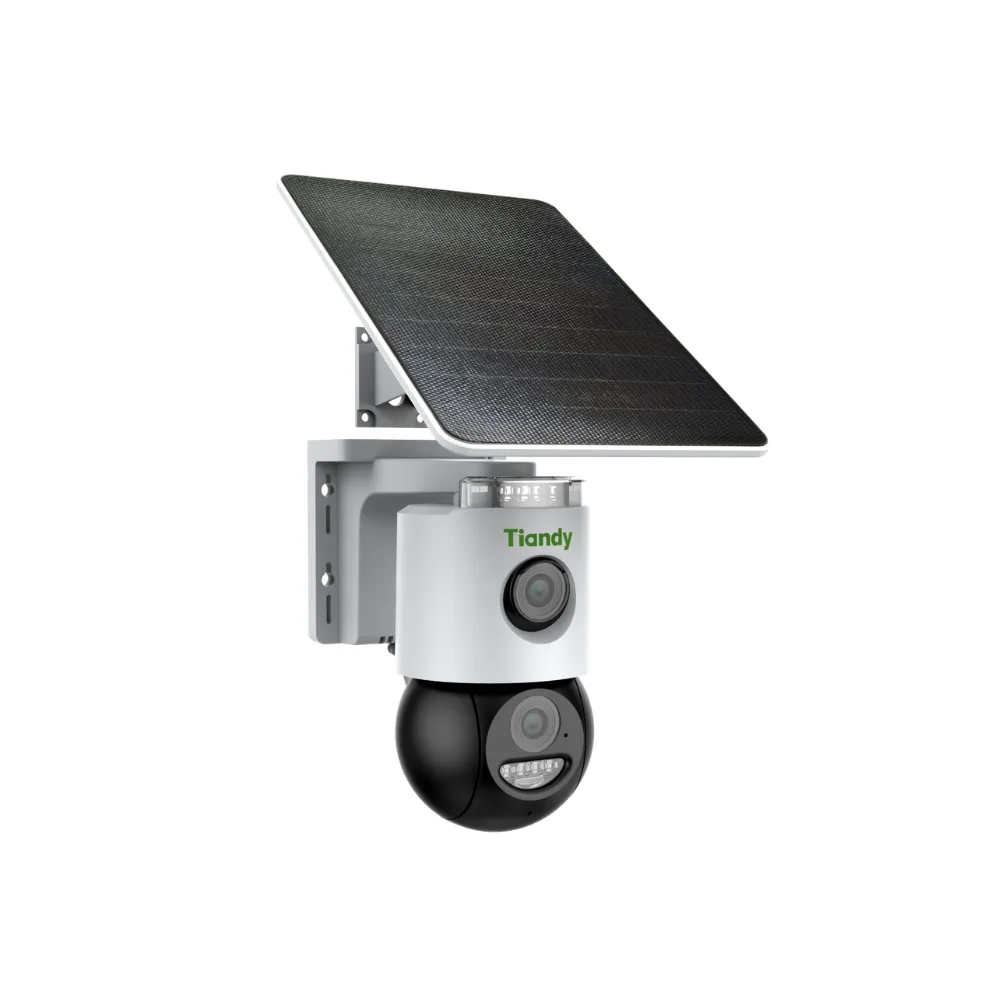 IP-камера Tiandy TC-H363U Спецификация: W/4G/U/SE/4mm/V4.0, 6MP, фиксированный цвет, 4G PT, 4mm, f/1.0, LED 20м, DC 5V, батарея 10400mAh, солнечная панель, IP65, динамик.
