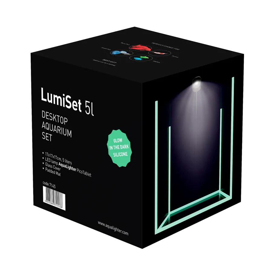 Акваріумний набір LumiSet 5 л Скло 17x17x17 см
