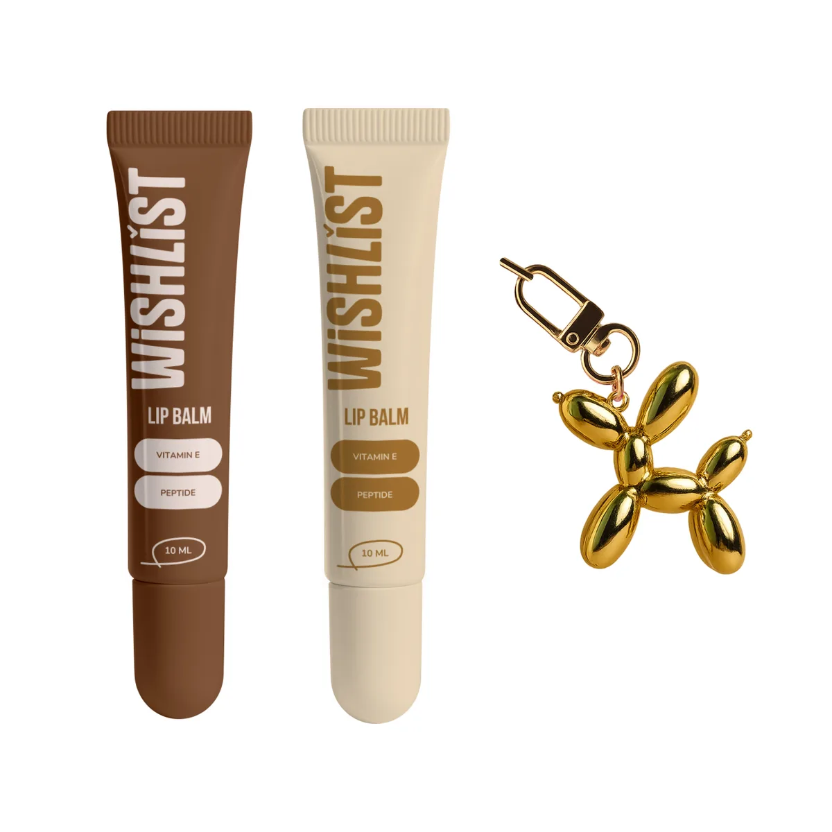 Набір бальзамів-блисків для губ Espresso Noir & Blessed Honey WishList Lip Gloss Balms + Іграшка-брелок