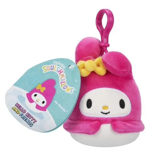 Мягкая игрушка на клипсе Squishmallows 9 см для детей с удобной клипсой для ношения и обнимания.